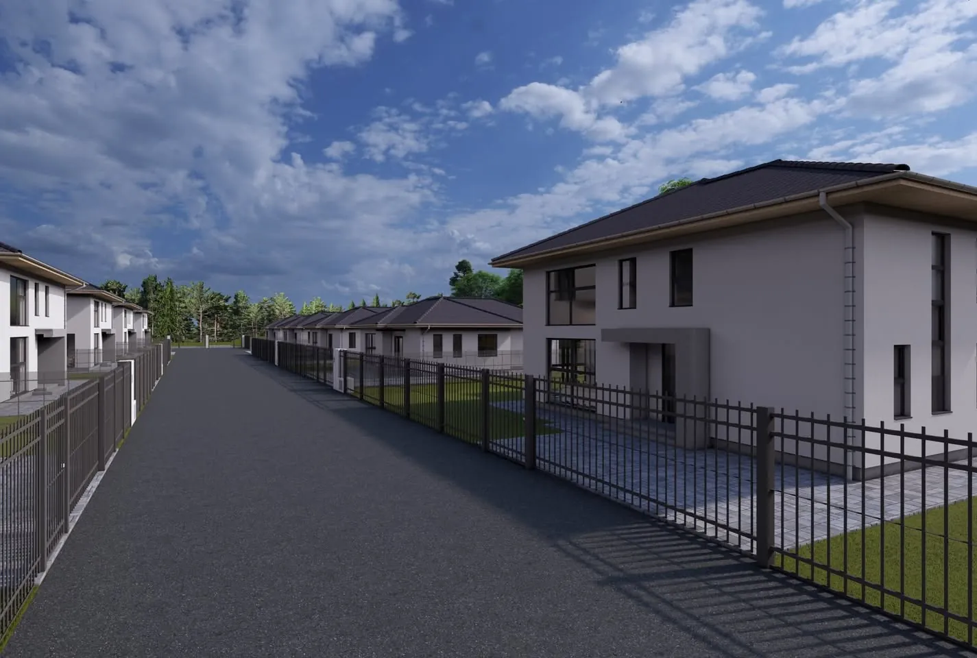 Strada cu casele noi din Livezeni