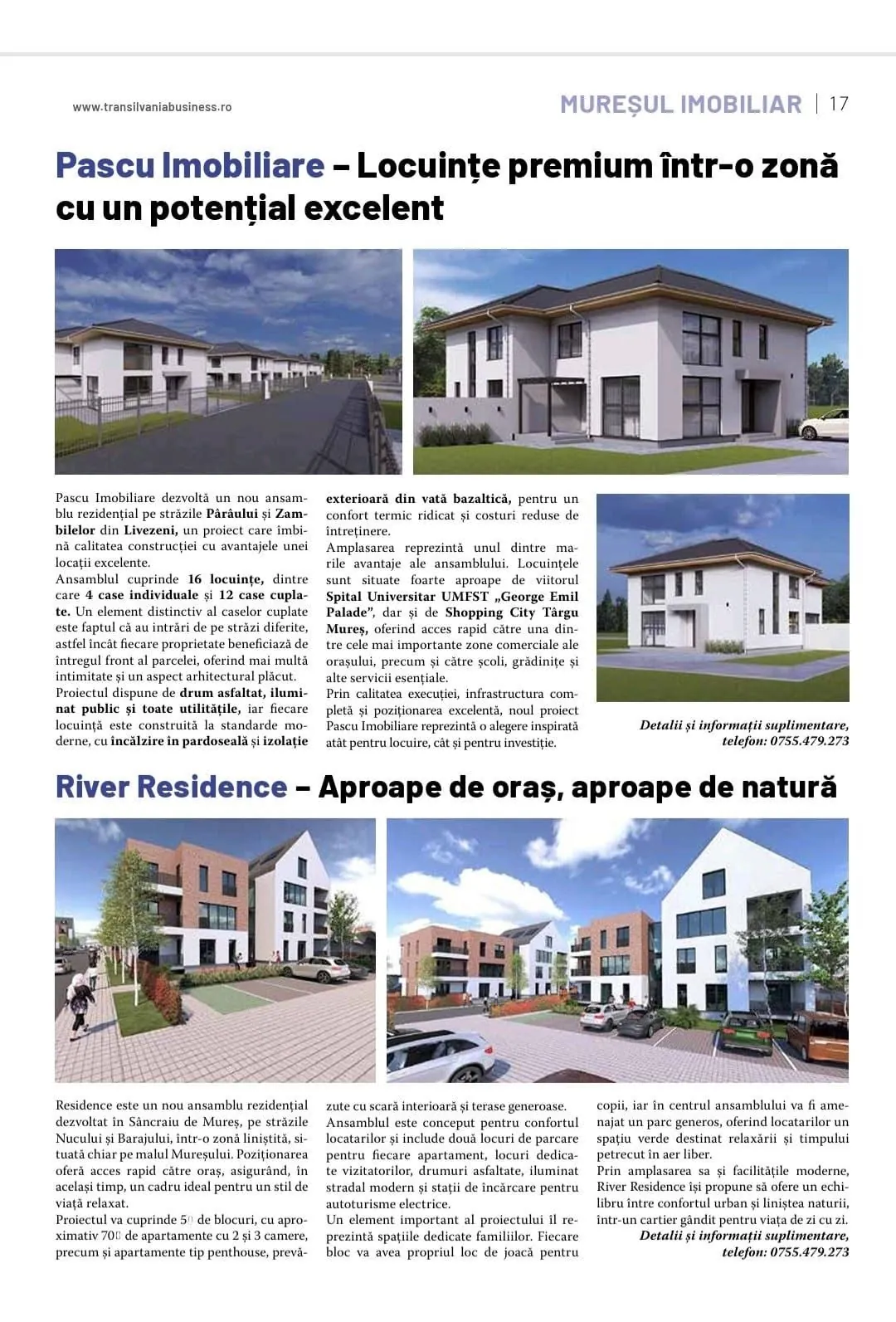 Articol despre Pascu Imobiliare în revista Mureșul Imobiliar
